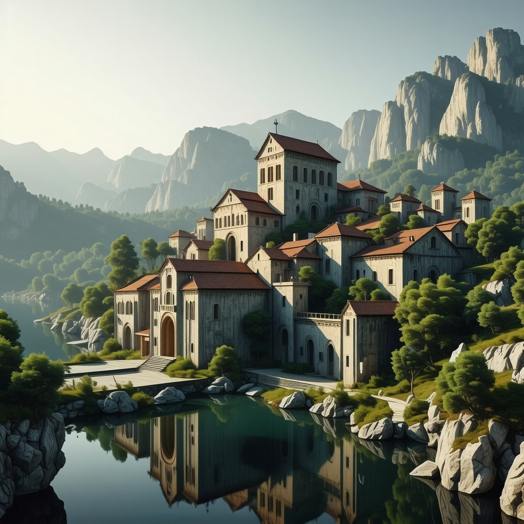3D digital model of Peć monastery illustrating architectural features and preservation efforts