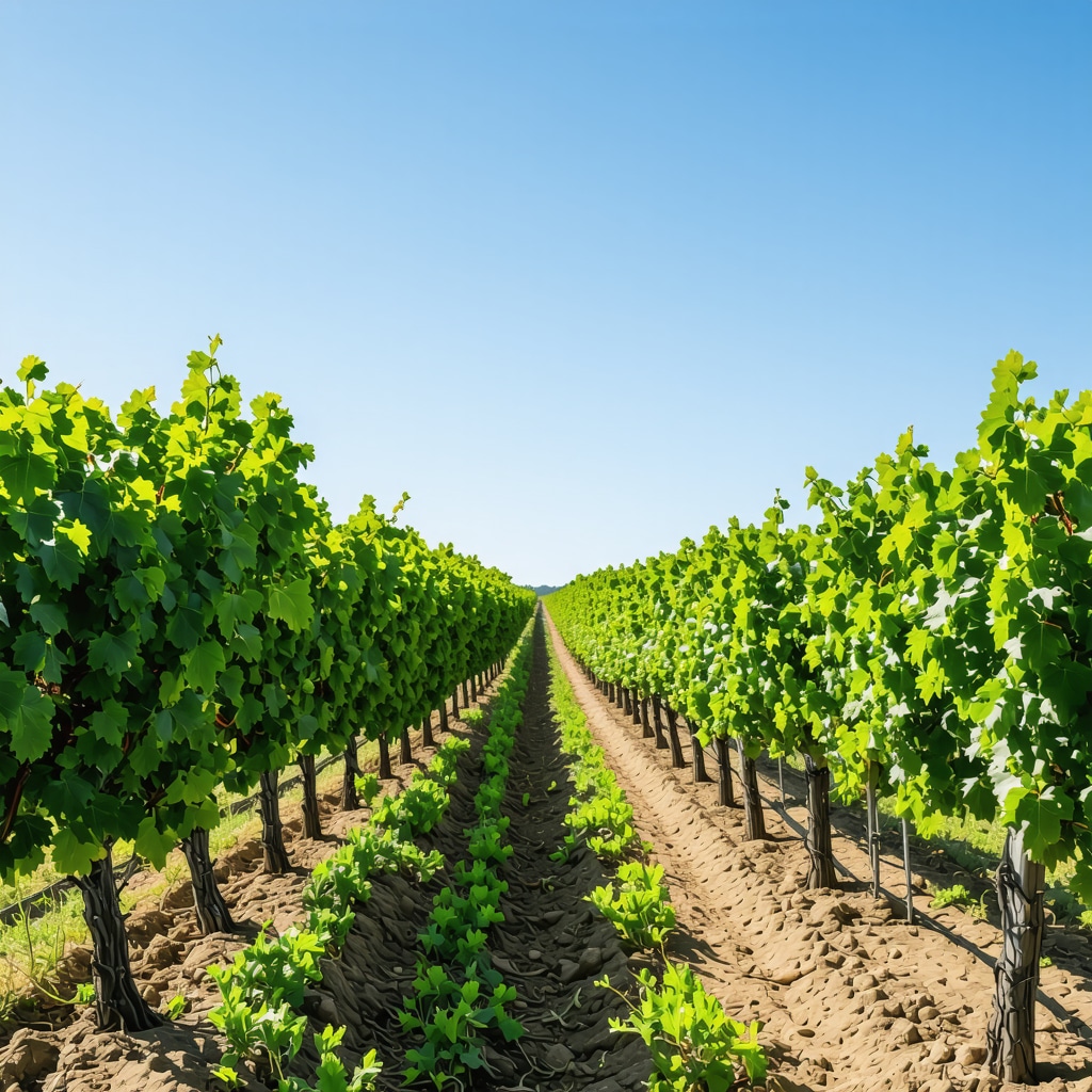 Lush grapes in a biodynamic vineyard with visible soil layers and environmental elements in Cluj-Napoca