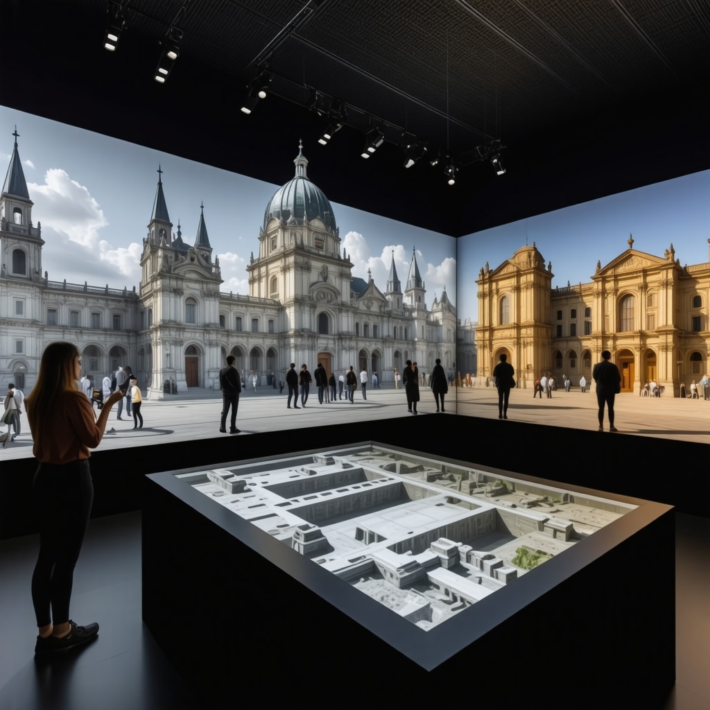 Interactive 3D holographic display of Iași cultural heritage monuments with visitors using augmented reality technology