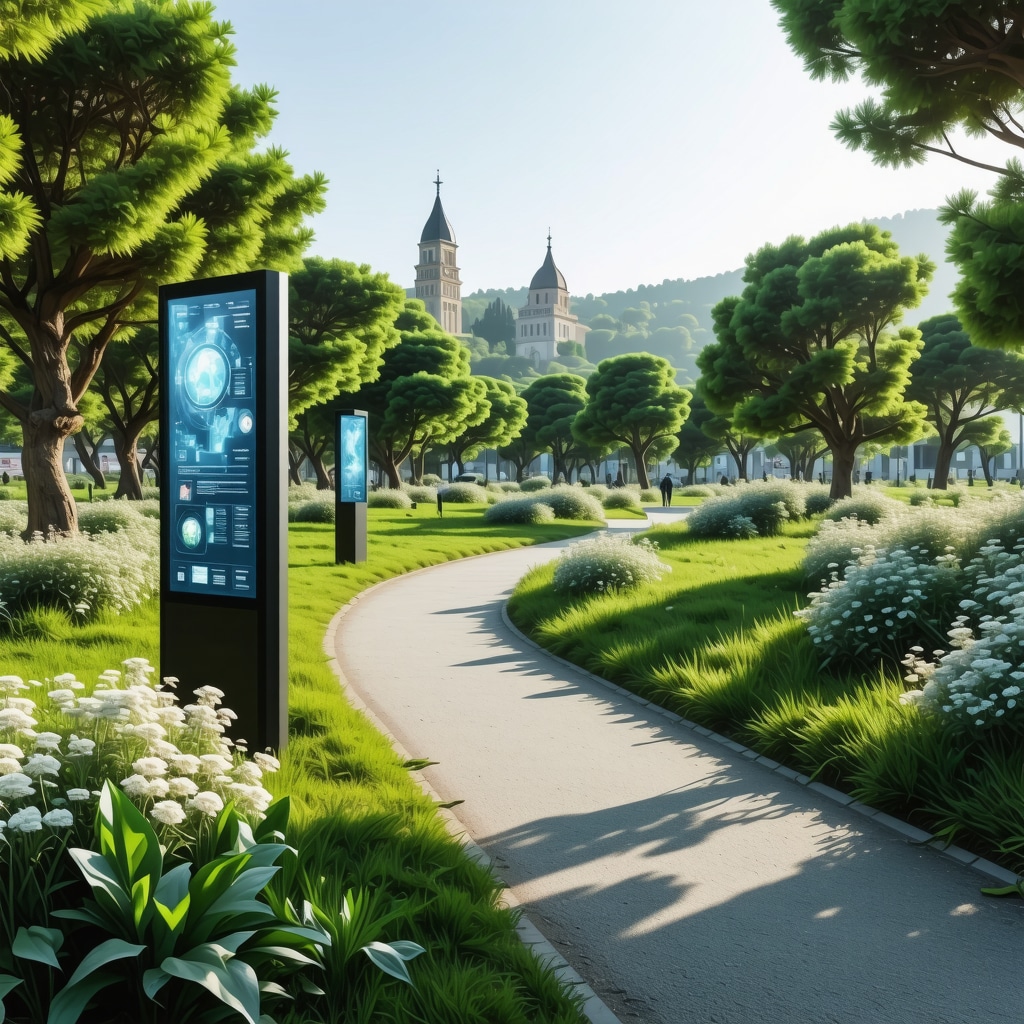Eco-tourism trail in Varna with interactive AR information points and natural surroundings
