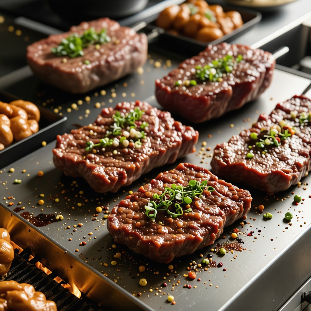 Traditional Sarajevo meat dishes prepared using sous-vide and charcoal grilling in a rustic kitchen