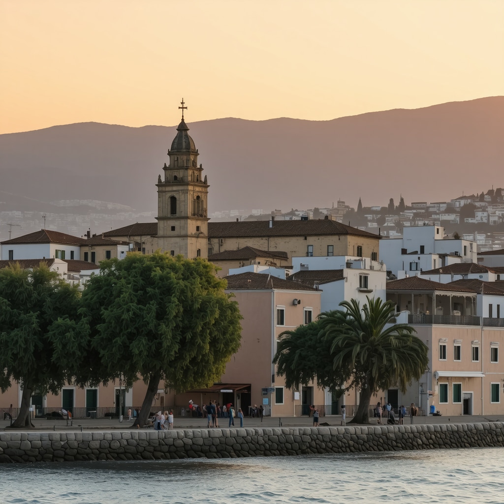 Venetian and Ottoman architectural details in Nafplio's old town at sunset
