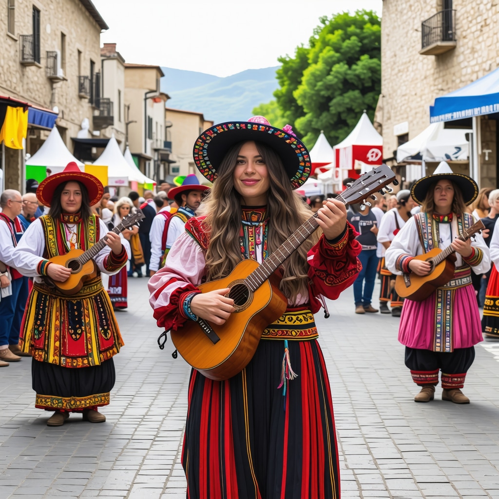 Festival attendees enjoying traditional music and digital art installations at Mostar Festival