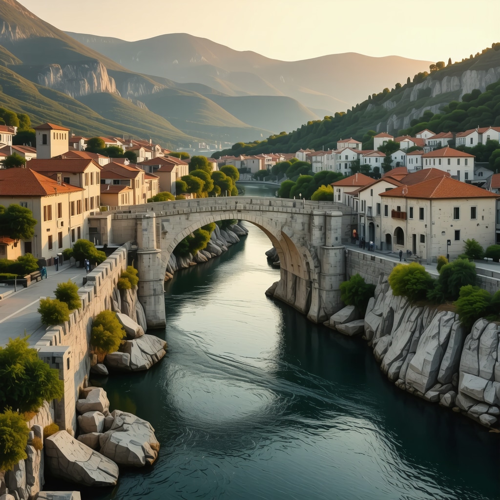 Interactive 3D architectural model of Stari Most bridge in Mostar with restoration and community features