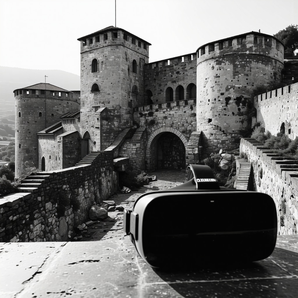 3D scanned model of Jajce fortress with VR technology illustrating digital heritage preservation