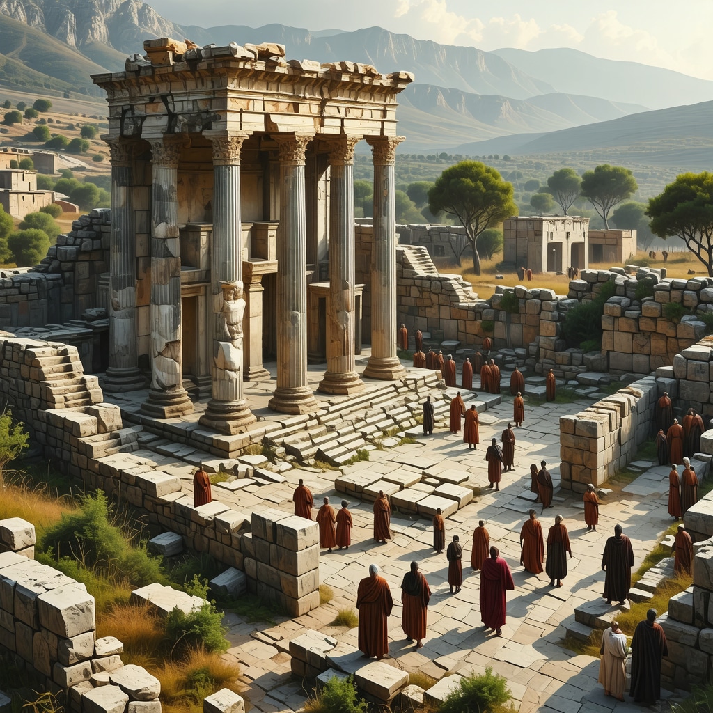 Digital 3D model showcasing Apollonia ruins with interactive visitor engagement