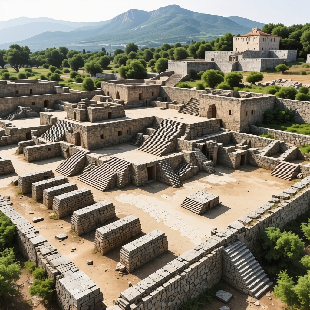 3D digital model of Butrint archaeological site with augmented reality visualization of ancient structures and analysis tools