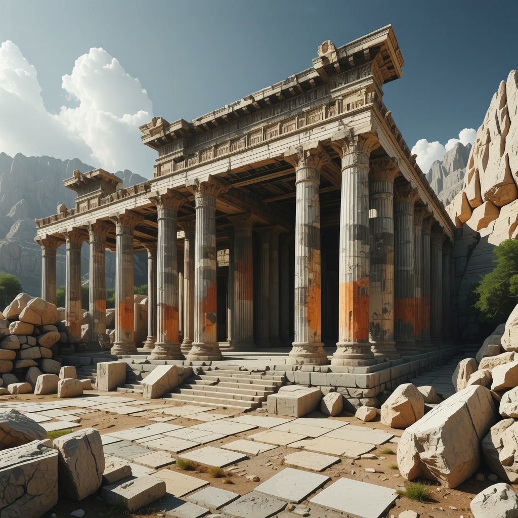 3D digital reconstruction of the Oracle of Delphi temple with AR elements