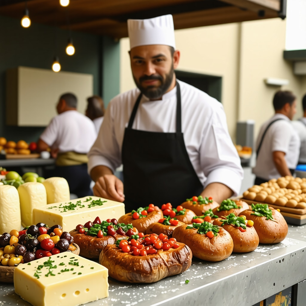 Street food vendors and chefs in Banja Luka preparing traditional and modern fusion dishes