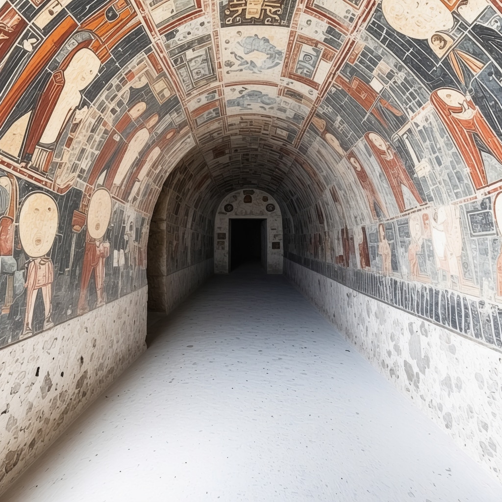 Advanced spectroscopic equipment analyzing ancient frescos at Rila Monastery