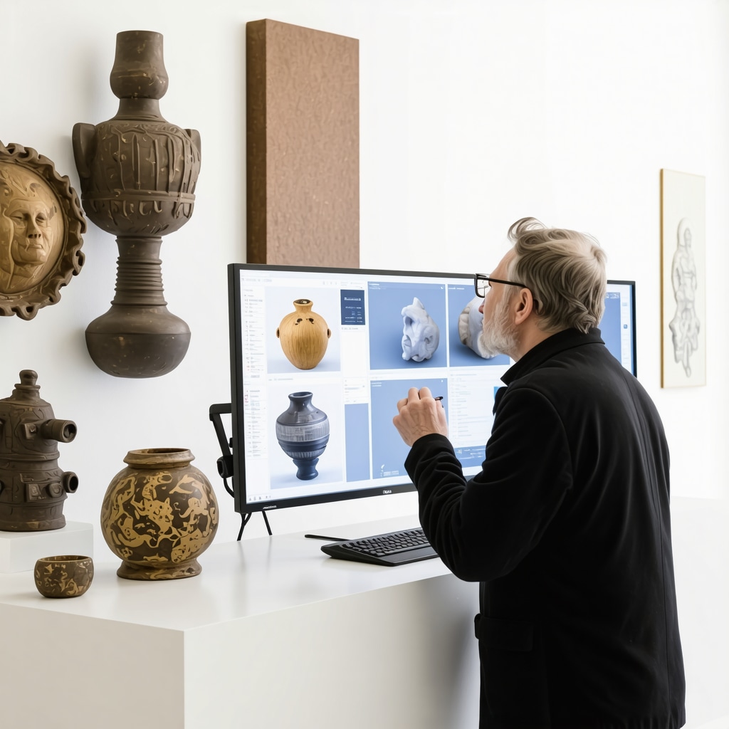Curator using 3D scanning and AI technology to preserve traditional Romanian artifacts in Sibiu heritage lab