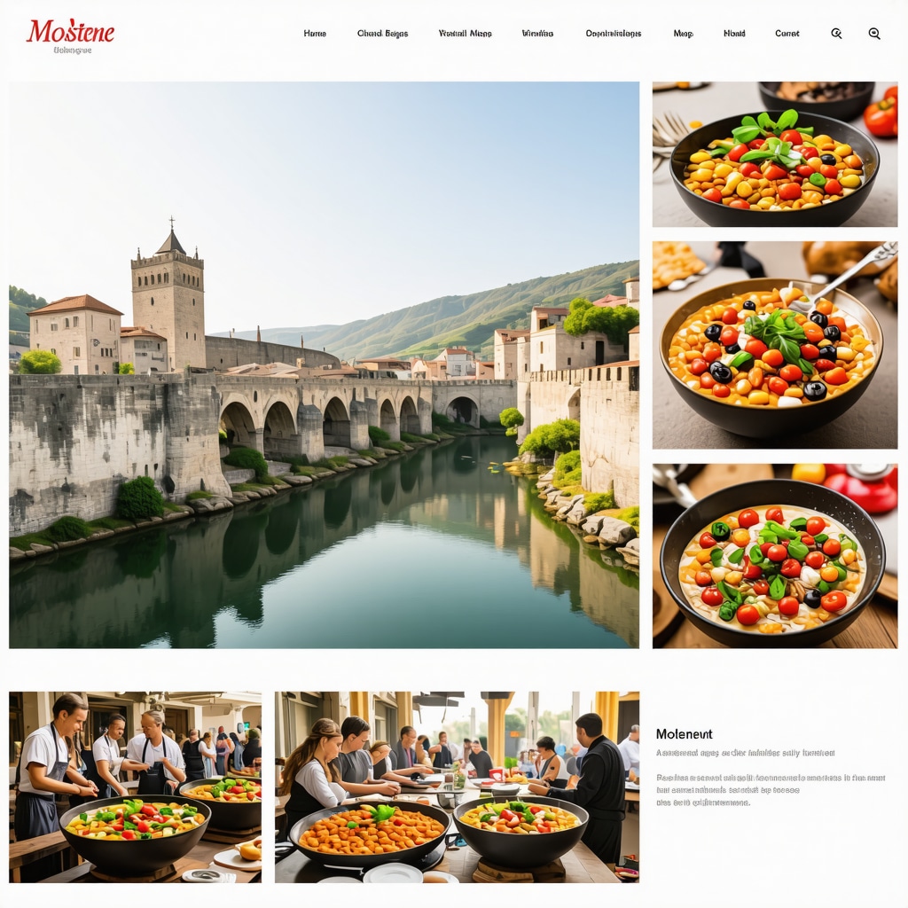 Interactive digital platform for Mostar festivals with traditional and modern culinary elements