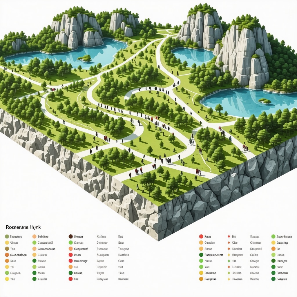 Digital twin model depicting ecosystem dynamics and tourism pathways in Jajce natural park