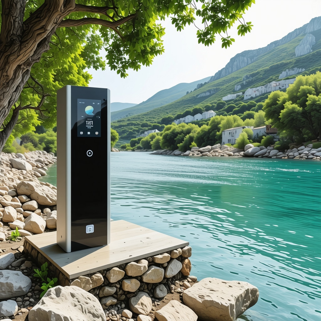 IoT sensors and environmental monitoring setup beside the Cetina River in Omiš