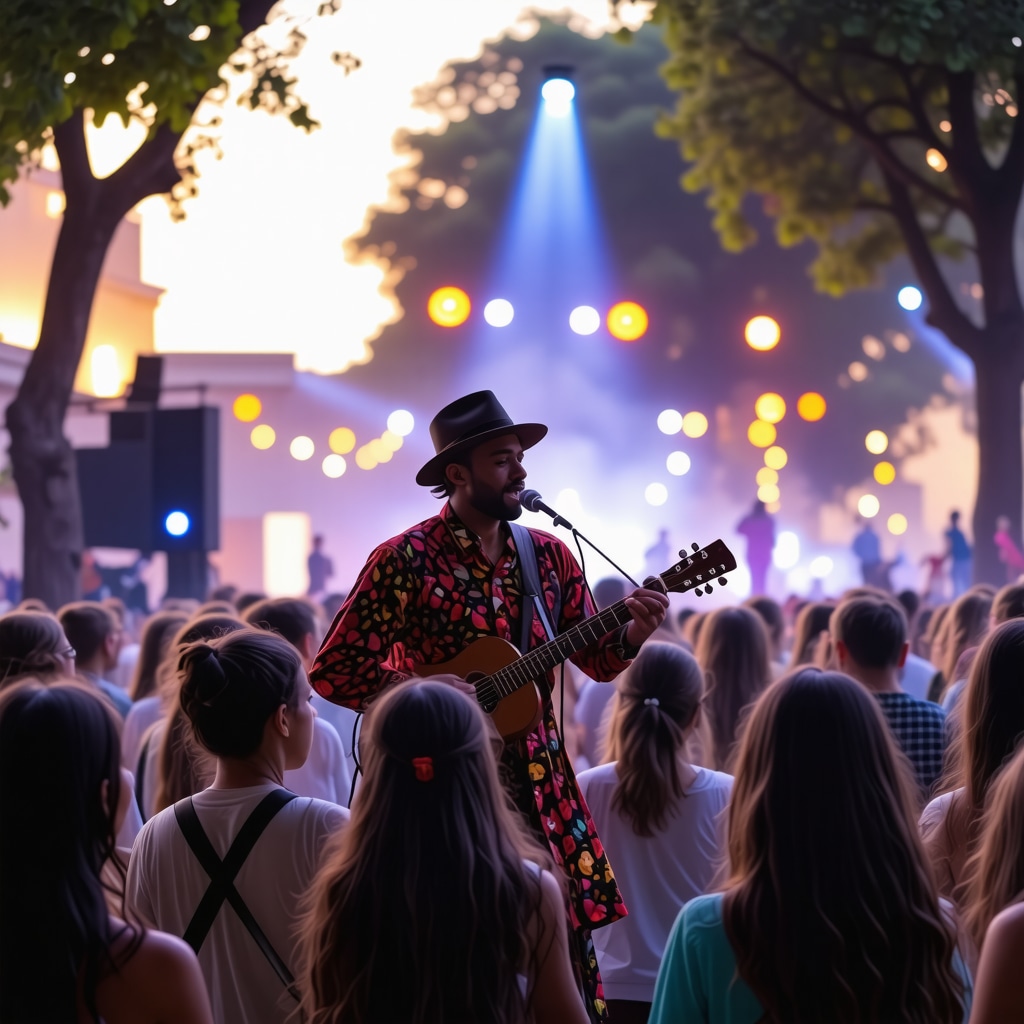 Festival lokalne glasbe in umetnosti v Banja Luki, kjer tradicionalni balkanski glasbeniki nastopajo ob digitalnih umetniških instalacijah