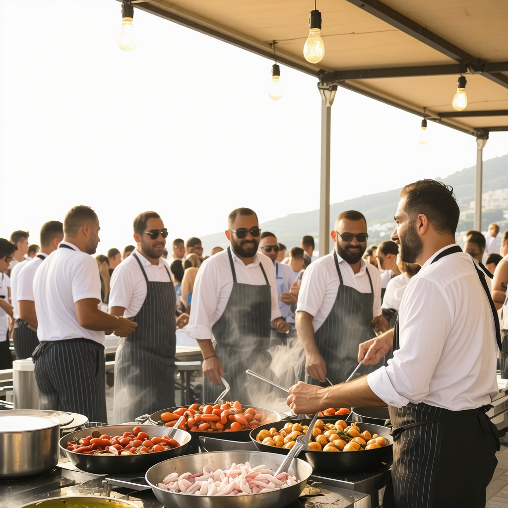 Poletni festival v Volosu z lokalno glasbo, kulinariko in obiskovalci ob morju