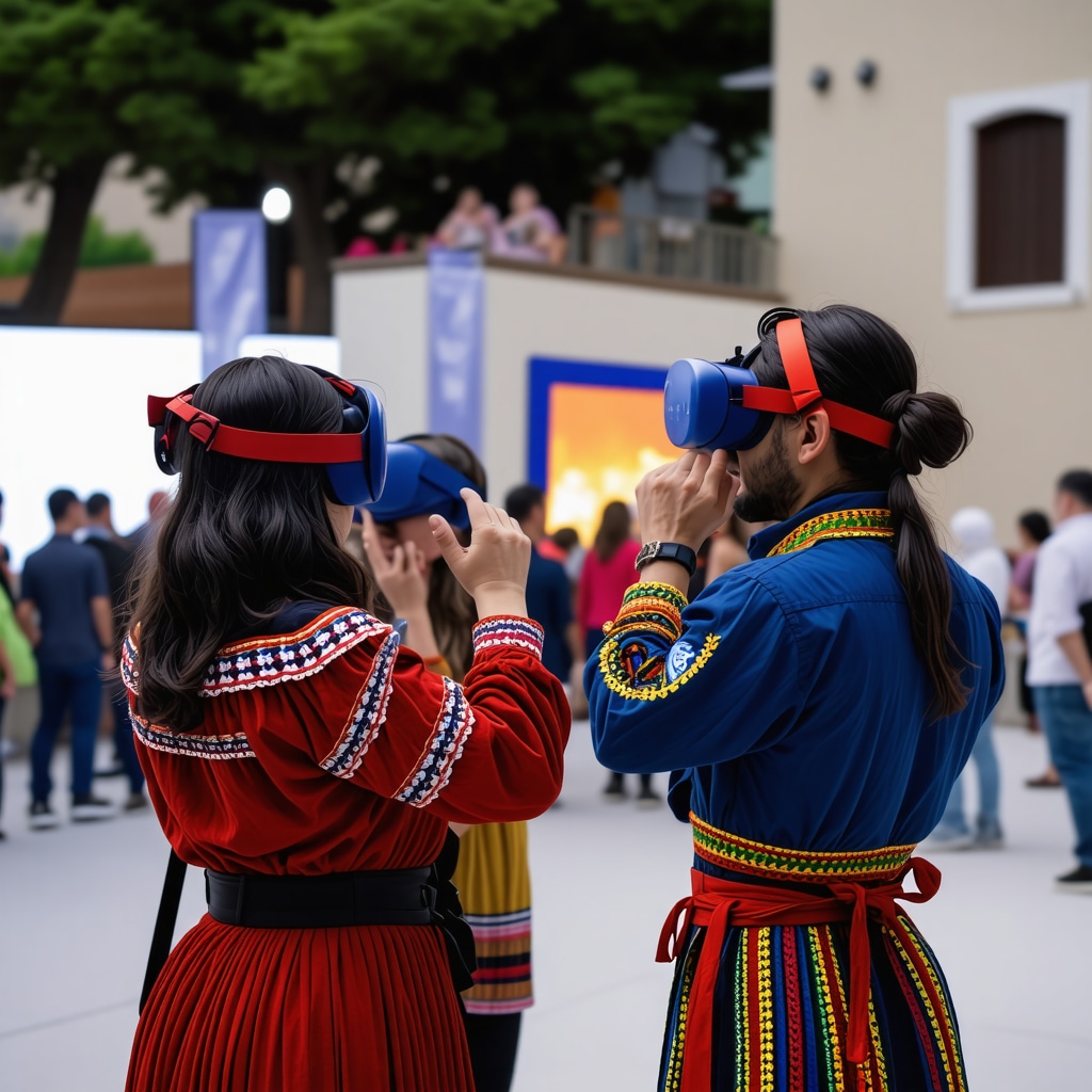 Festival in Gjakova with traditional costumes and digital technology interactive exhibits