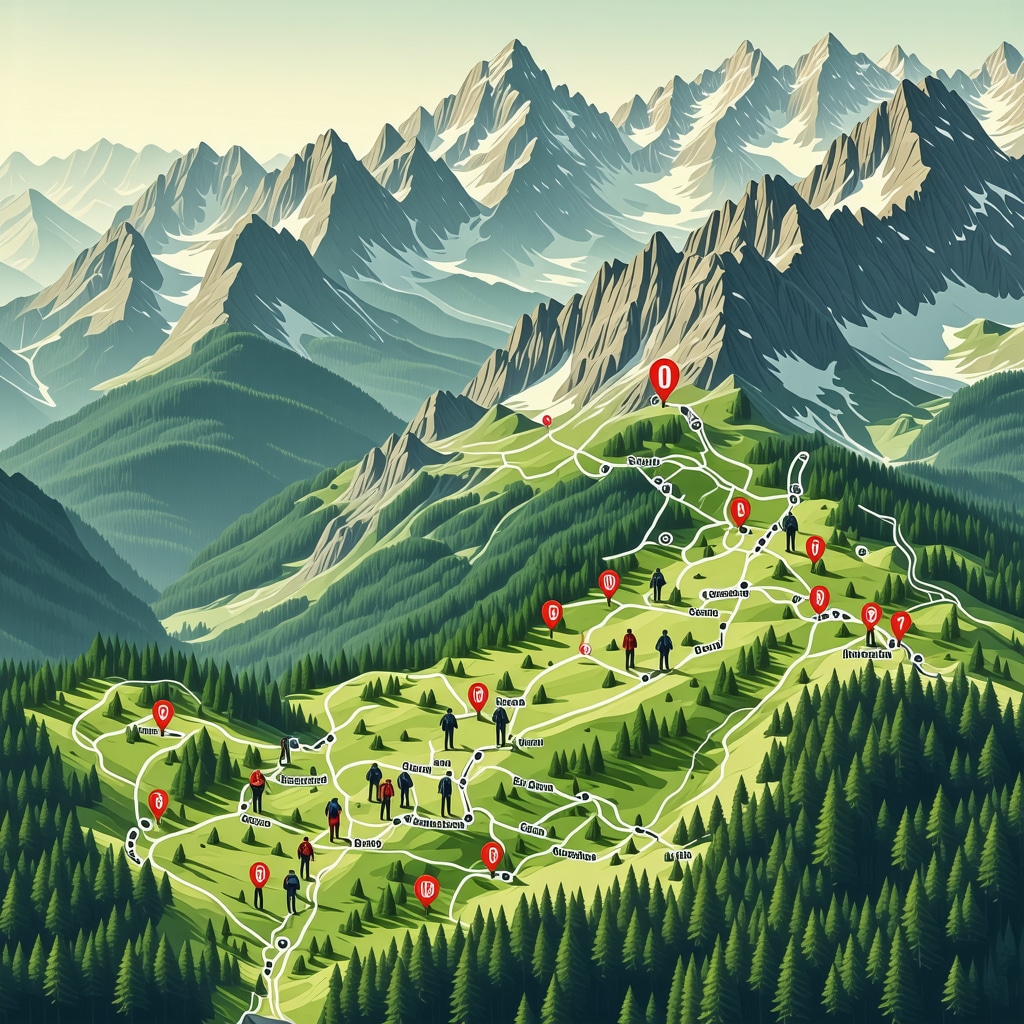 Map and hikers using technology on trails in Rožaje mountains