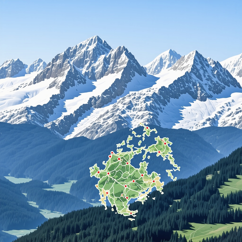 Rila Mountains panorama showing hiking trails and smart technology overlay for sustainable tourism