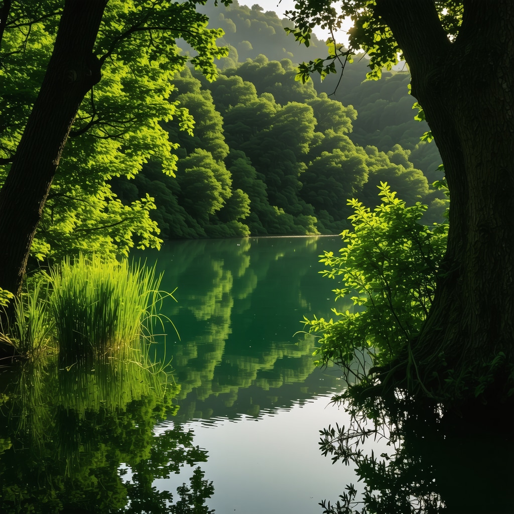 Early morning view of Vrelo Bosne with smart environmental sensors blending with natural surroundings