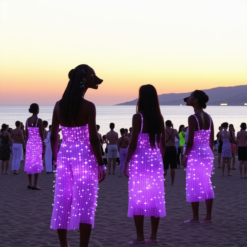 Zadar coastal festival showcasing traditional culture, modern digital art, and sustainable practices at sunset
