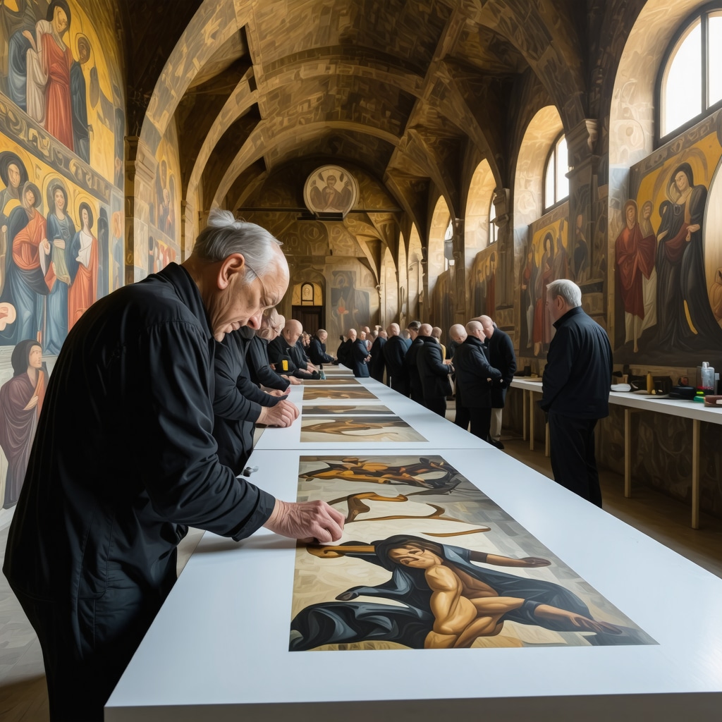 Specialists using 3D scanning and AI technology to preserve frescoes at Rila Monastery