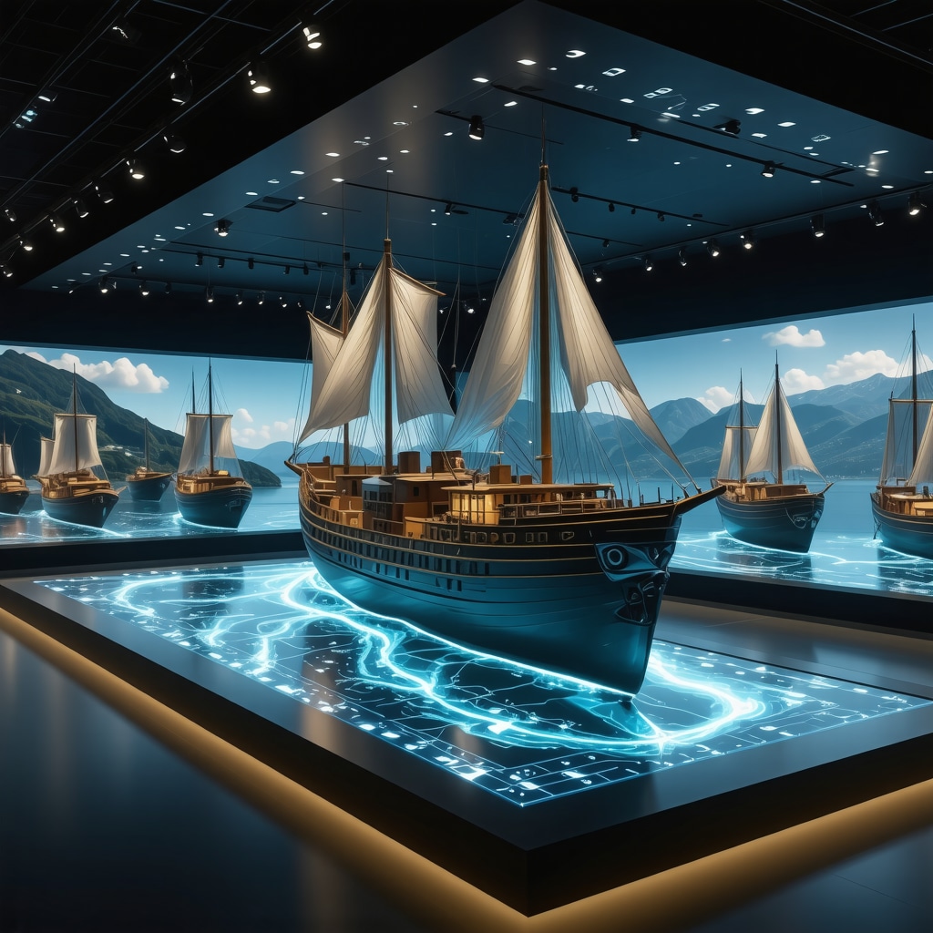 Interactive digital exhibit showcasing Tivat's maritime heritage with holograms and AR
