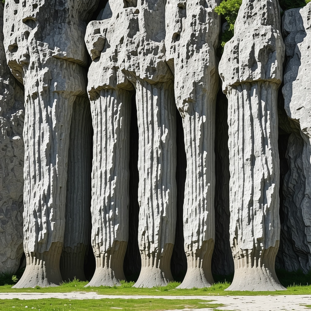 Tall stone pillars in Đavolja Varoš, Serbia, natural landscape