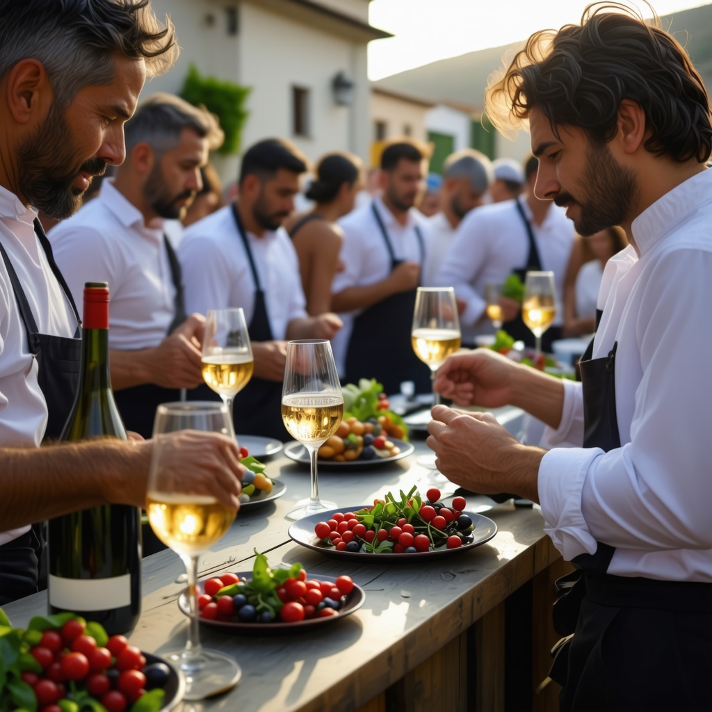 Chefs and winemakers collaborating at Korçë festival with local ingredients and enthusiastic crowd