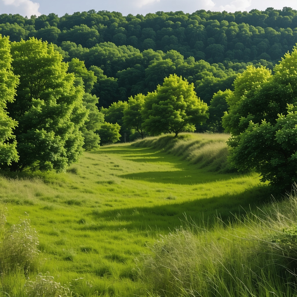 Scenic landscape of a lush green natural reserve