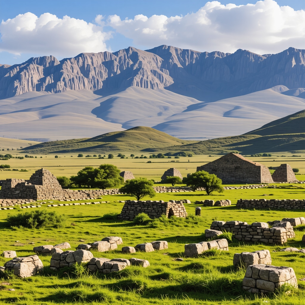 Panoramic view of Macedonian mountains and historical sites
