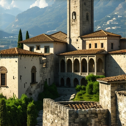 An ancient Albanian cityscape integrated with modern digital tools for cultural research