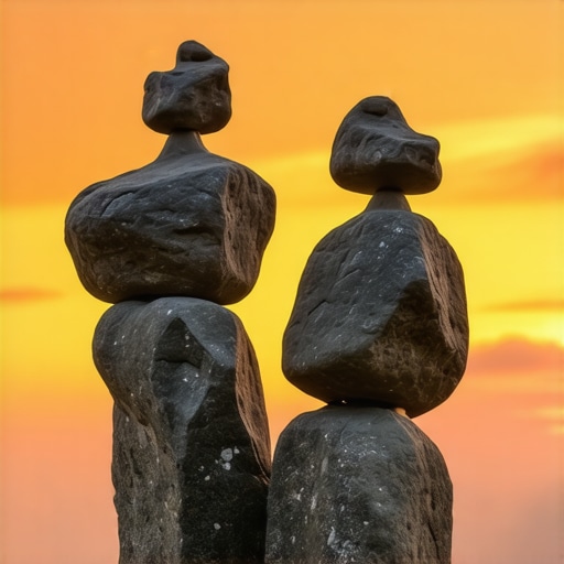 Naravne skulpture v Đavolji Varoši ob sončnem zahodu, čudovita krajina