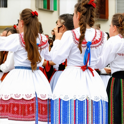 Lokalni ples in glasba v Gračanici, Kosovo, ki prikazuje živahno tradicijo