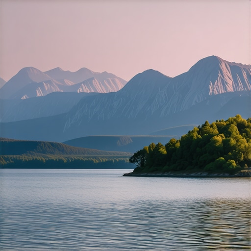 Scenic view of mountains and lake in the Balkans