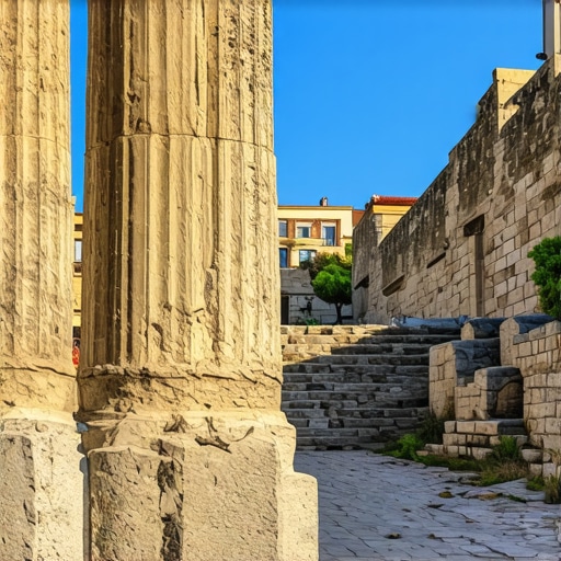 Starodavne ruševine in sodobna kulturna scena v Kavali, Grčija